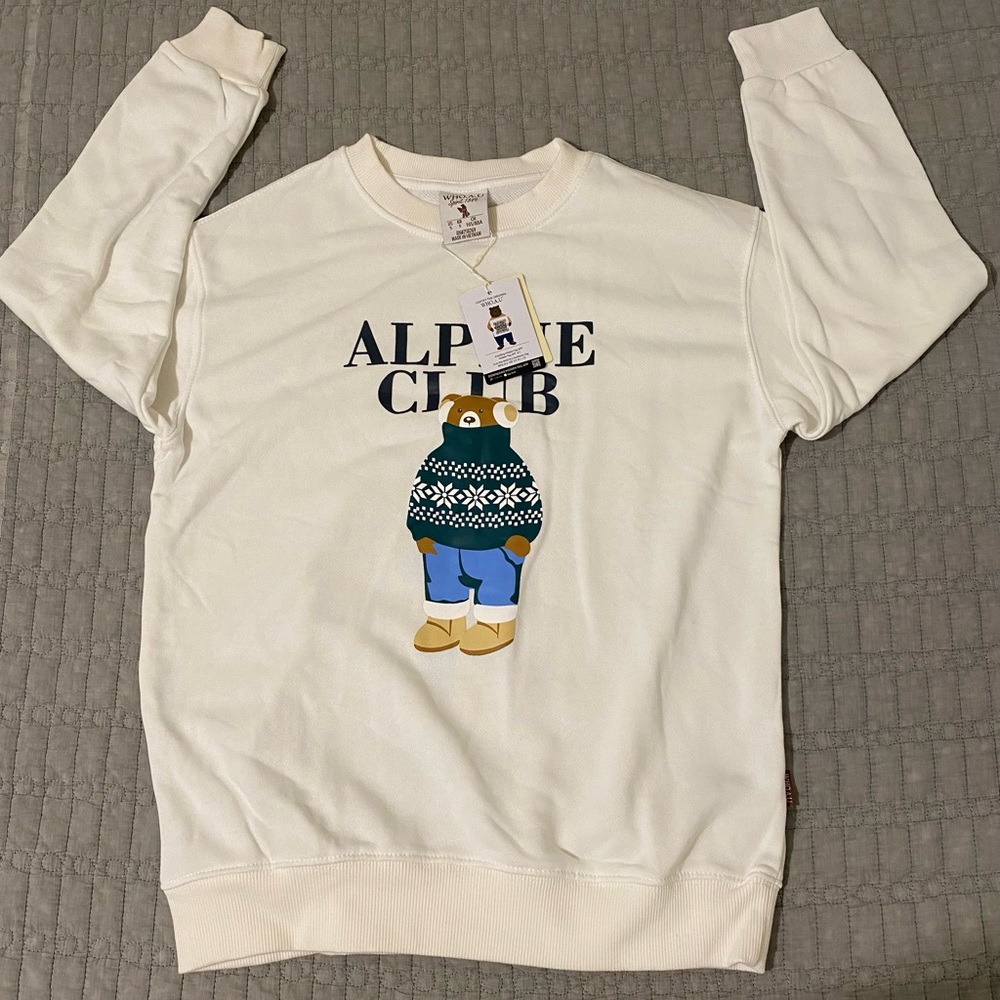 Korean Brand WHO.A.U Bear Unisex Sweatshirt